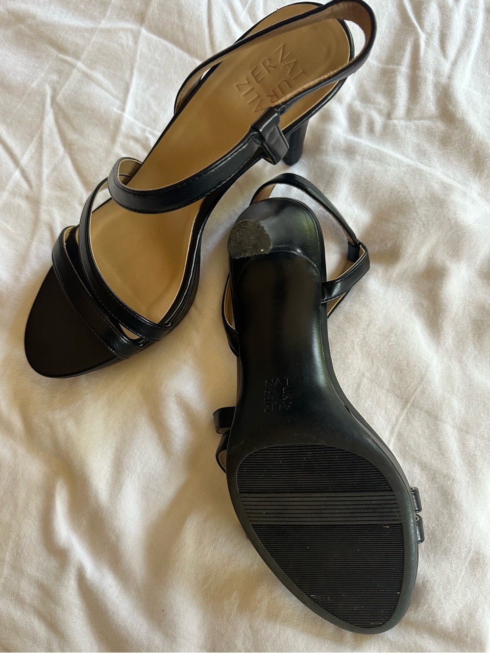 Naturalizer Brenta Black Strappy Women's Dress Sandals - Picture 8 of 11